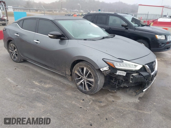 2019 Nissan Maxima SV with VIN 1N4AA6AV2KC364328, listed as a IAAI auction lot 41509374 with 55,514 mi miles. Bid and sale history available at carsss.com. Image 1.