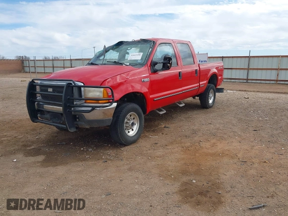1999 Ford Super Duty F-250 XL with VIN 1FTNW21F7XEA71082, listed as a IAAI auction lot 41665200 with 210,841 mi miles. Bid and sale history available at carsss.com. Image 2.