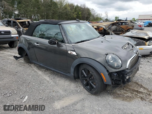2012 MINI Convertible S with VIN WMWZP3C58CT296381, listed as a Copart auction lot 50834655 with 111,228 mi miles and Salvage Title. Bid and sale history available at DreamBid. Image 4.