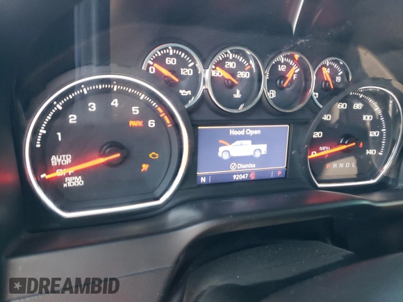 2019 Chevrolet Silverado 1500 RST with VIN 1GCVWDED2KZ372283, listed as a Copart auction lot 43655735 with 92,047 mi miles and Clean Title. Bid and sale history available at carsss.com. Image 9.