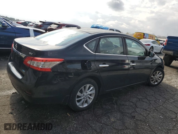 2013 Nissan Sentra SL with VIN 3N1AB7AP7DL745892, listed as a Copart auction lot 44011005 with 135,455 mi miles and Salvage Title. Bid and sale history available at DreamBid. Image 3.