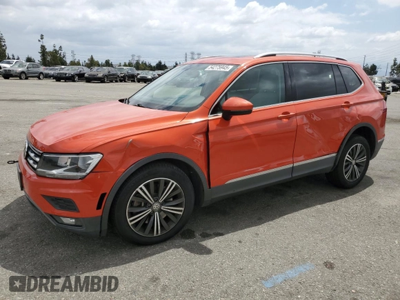 2018 Volkswagen Tiguan SEL with VIN 3VV3B7AX8JM083219, listed as a Copart auction lot 54275945 with 59,780 mi miles and Salvage title. Bid and sale history available at DreamBid. Image 1.