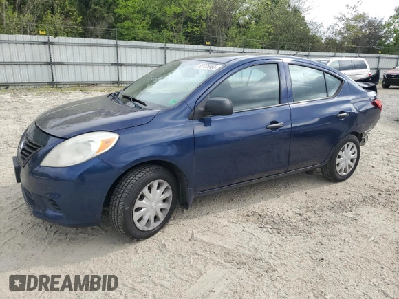 2014 Nissan Versa SV with VIN 3N1CN7AP0EL854809, listed as a Copart auction lot 53725955 with 112,533 mi miles and Salvage Title. Bid and sale history available at DreamBid. Image 1.