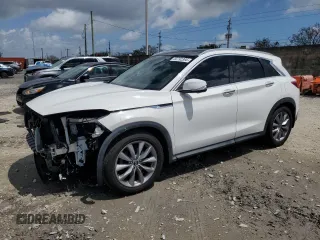 2019 Infiniti QX50 LUXE with VIN 3PCAJ5M15KF133245, listed as a Copart auction lot 50792395 with 36,246 mi miles and Salvage Title. Bid and sale history available at carsss.com. Image 1.