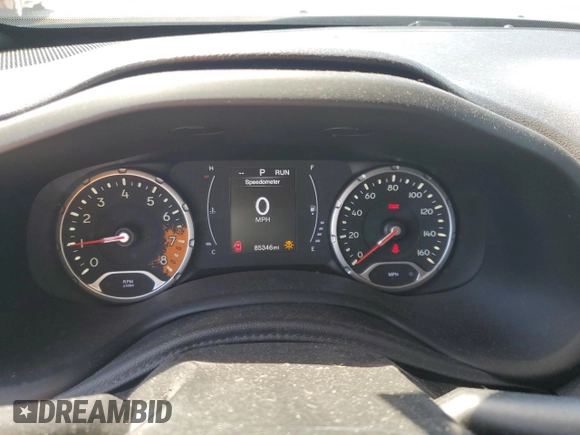2018 Jeep Renegade Latitude with VIN ZACCJABBXJPJ51287, listed as a Copart auction lot 52385515 with 85,346 mi miles and Salvage Title. Bid and sale history available at DreamBid. Image 9.