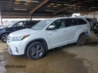 2018 Toyota Highlander Hybrid Limited with VIN 5TDDGRFH7JS041481, listed as a Copart auction lot 41829725 with 142,796 mi miles and Salvage title. Bid and sale history available at DreamBid. Image 1.