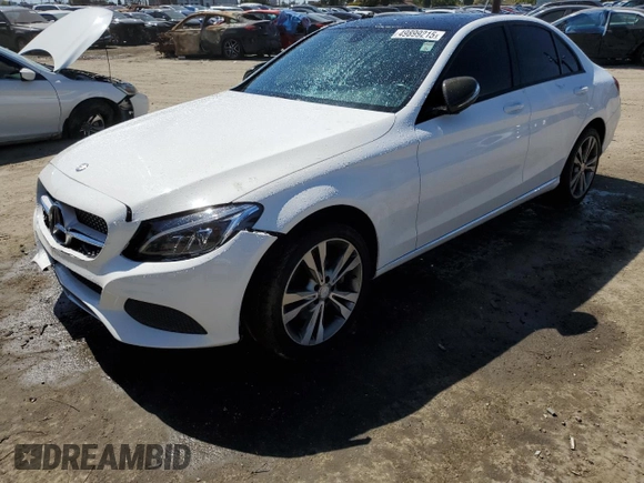 2015 Mercedes-Benz C 300 Luxury with VIN 55SWF4KB6FU022379, listed as a Copart auction lot 49899215 with 107,168 mi miles and Salvage Title. Bid and sale history available at DreamBid. Image 1.