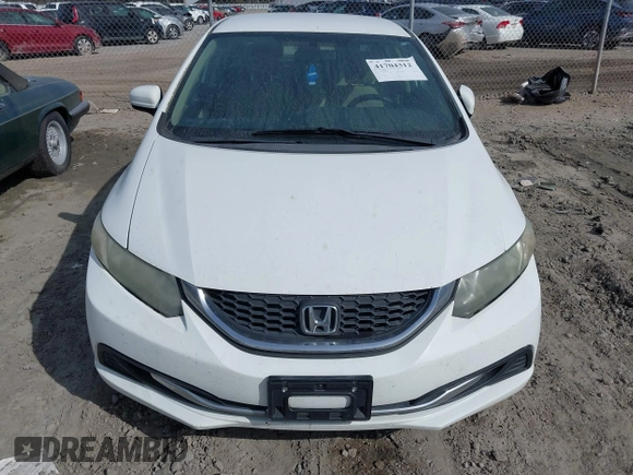2014 Honda Civic LX with VIN 2HGFB2F50EH508704, listed as a IAAI auction lot 41704312 with 206,084 mi miles. Bid and sale history available at carsss.com. Image 12.