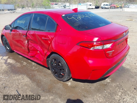 2021 Toyota Corolla LE with VIN JTDEPMAE3MJ177581, listed as a IAAI auction lot 42045647 with 50,653 mi miles and . Bid and sale history available at DreamBid. Image 3.