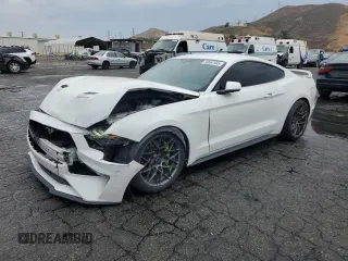 2018 Ford Mustang EcoBoost with VIN 1FA6P8TH9J5146672, listed as a Copart auction lot 59567965 with 144,233 mi miles and Salvage title. Bid and sale history available at DreamBid. Image 1.