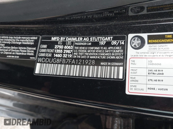 2015 Mercedes-Benz S 550 z VIN WDDUG8FB7FA121928, wystawiony jako IAAI lot #42414151 z przebiegiem 142 078 mil mil oraz . Historia ofert i sprzedaży dostępna na DreamBid. Obrazek 9.