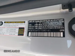2007 Mercedes-Benz CLK 350 z VIN WDBTK56F57T080161, wystawiony jako IAAI lot #42291070 z przebiegiem 64 689 mil mil oraz . Historia ofert i sprzedaży dostępna na DreamBid. Obrazek 9.