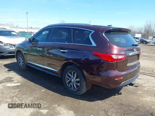 2013 Infiniti JX35 z VIN 5N1AL0MM4DC345105, wystawiony jako IAAI lot #41741937 z przebiegiem 76 332 mil mil oraz . Historia ofert i sprzedaży dostępna na DreamBid. Obrazek 3.