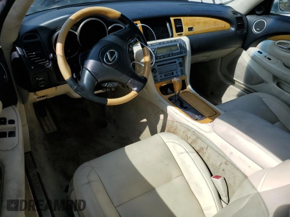 2002 Lexus SC 430 with VIN JTHFN48Y120002712, listed as a Copart auction lot 57078505 with 129,826 mi miles and Salvage Title. Bid and sale history available at DreamBid. Image 8.