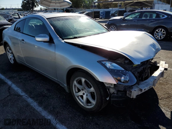 2005 Infiniti G35 Coupe with VIN JNKCV54E25M425042, listed as a Copart auction lot 80864094 with 153,801 mi miles and Salvage Title. Bid and sale history available at carsss.com. Image 4.