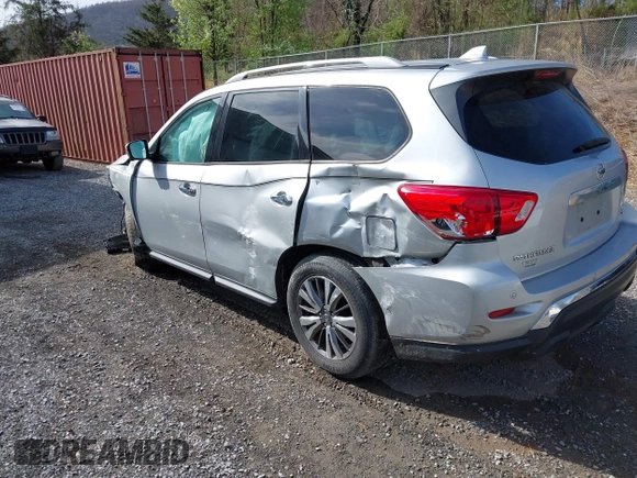 2019 Nissan Pathfinder S z VIN 5N1DR2MN0KC604587, wystawiony jako IAAI lot #41902222 z przebiegiem 91 185 mil mil oraz . Historia ofert i sprzedaży dostępna na DreamBid. Obrazek 3.