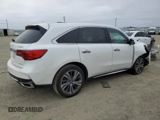 2019 Acura MDX Technology with VIN 5J8YD4H50KL003207, listed as a Copart auction lot 53204645 with 48,476 mi miles and Salvage title. Bid and sale history available at DreamBid. Image 3.