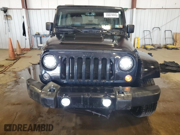 2017 Jeep Wrangler Unlimited Sahara with VIN 1C4HJWEG9HL639562, listed as a Copart auction lot 55074445 with 112,225 mi miles and Salvage title. Bid and sale history available at DreamBid. Image 5.