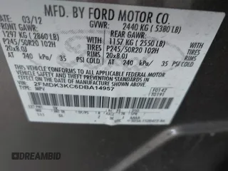 2013 Ford Edge Limited with VIN 2FMDK3KC6DBA14957, listed as a IAAI auction lot 42010416 with 188,331 mi miles. Bid and sale history available at carsss.com. Image 9.
