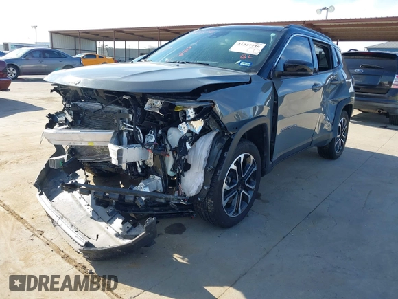 2024 Jeep Compass Limited с VIN 3C4NJDCN9RT589163, выставлен на аукционе IAAI как лот 41327216 с пробегом Не указан миль и . История ставок и продаж доступна на DreamBid. Изображение 2.