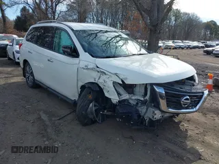 2018 Nissan Pathfinder SV z VIN 5N1DR2MM7JC651444, wystawiony jako IAAI lot #41622981 z przebiegiem 92 191 mil mil oraz . Historia ofert i sprzedaży dostępna na DreamBid. Obrazek 1.