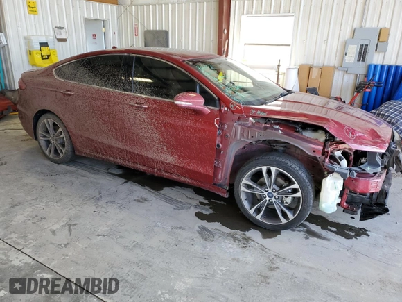 2019 Ford Fusion Titanium with VIN 3FA6P0D91KR206872, listed as a Copart auction lot 39536424 with 90,755 mi miles and Salvage Title. Bid and sale history available at carsss.com. Image 4.