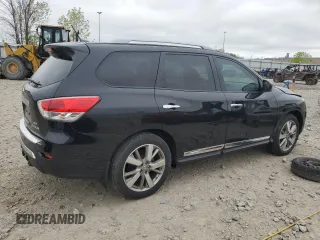 2016 Nissan Pathfinder Platinum with VIN 5N1AR2MM9GC640344, listed as a Copart auction lot 57403895 with 119,436 mi miles and Clean title. Bid and sale history available at DreamBid. Image 3.