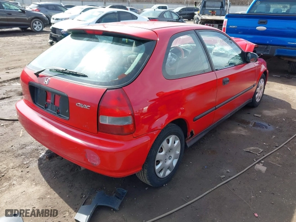 1999 Honda Civic DX with VIN 2HGEJ6448XH111826, listed as a IAAI auction lot 41714934 with 145,168 mi miles. Bid and sale history available at carsss.com. Image 4.
