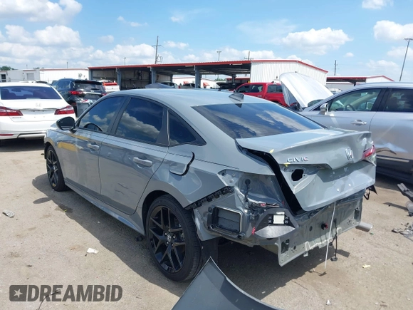 2025 Honda Civic Sport with VIN 2HGFE2F54SH564003, listed as a IAAI auction lot 42123436 with 7,042 mi miles and . Bid and sale history available at DreamBid. Image 3.