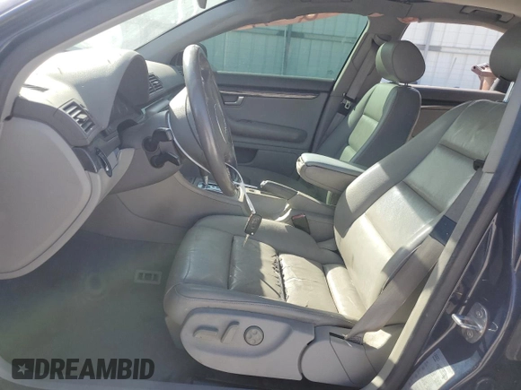 2005 Audi A4 SE с VIN WAULC68E75A116933, выставлен на аукционе Copart как лот 78170564 с пробегом 217 181 миль миль и Списание • Salvage title. История ставок и продаж доступна на DreamBid. Изображение 7.