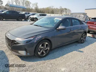 2023 Hyundai Elantra Limited z VIN KMHLP4AG4PU561151, wystawiony jako Copart lot #49434595 z przebiegiem 18 585 mil mil oraz Czysty tytuł • Clean title. Historia ofert i sprzedaży dostępna na DreamBid. Obrazek 1.