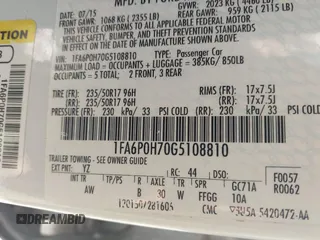 2016 Ford Fusion SE with VIN 1FA6P0H70G5108810, listed as a IAAI auction lot 42191871 with 169,700 mi miles and . Bid and sale history available at DreamBid. Image 9.
