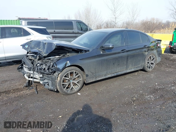 2021 BMW 5 Series 540i xDrive with VIN WBA73BJ07MWW98297, listed as a IAAI auction lot 41476777 with 47,693 mi miles and . Bid and sale history available at DreamBid. Image 2.