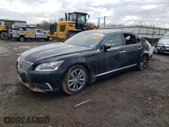 2015 Lexus LS 460 z VIN JTHCL5EF7F5023557, wystawiony jako Copart lot #42178425 z przebiegiem Nie podano mil oraz Szkoda całkowita • Salvage title. Historia ofert i sprzedaży dostępna na DreamBid. Obrazek 1.