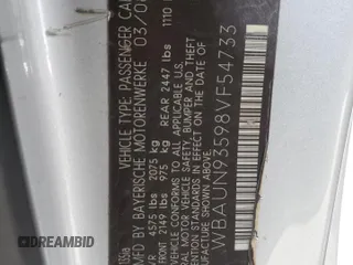 2008 BMW 1 Series 135i z VIN WBAUN93598VF54733, wystawiony jako Copart lot #59838075 z przebiegiem 169 177 mil mil oraz Szkoda całkowita • Salvage title. Historia ofert i sprzedaży dostępna na DreamBid. Obrazek 13.