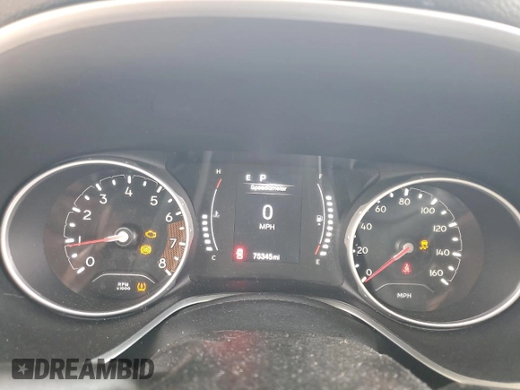 2021 Jeep Compass Sport with VIN 3C4NJDAB6MT584116, listed as a Copart auction lot 55107675 with 75,345 mi miles and Salvage title. Bid and sale history available at DreamBid. Image 9.