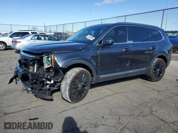 2020 Kia Telluride EX z VIN 5XYP34HC6LG001907, wystawiony jako Copart lot #49150095 z przebiegiem 98 978 mil mil oraz Szkoda całkowita • Salvage title. Historia ofert i sprzedaży dostępna na DreamBid. Obrazek 1.