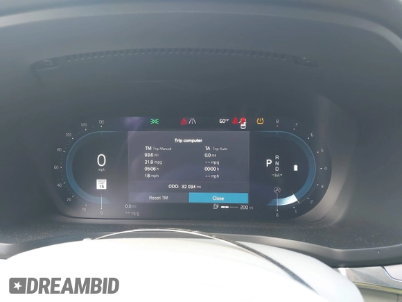 2024 Volvo S60 Core Dark Theme with VIN 7JRL12TK0RG294377, listed as a IAAI auction lot 42337658 with 32,034 mi miles and . Bid and sale history available at DreamBid. Image 7.