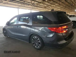 2023 Honda Odyssey EX-L with VIN 5FNRL6H61PB039234, listed as a Copart auction lot 46850505 with 45,731 mi miles and Non Repairable. Bid and sale history available at carsss.com. Image 2.
