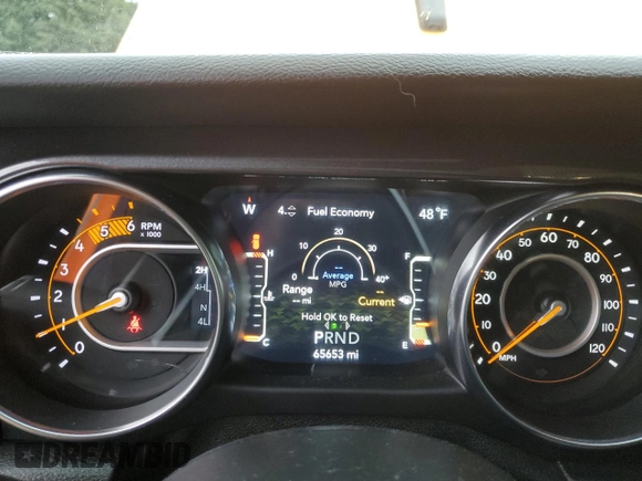 2021 Jeep Wrangler Unlimited Willys with VIN 1C4HJXDMXMW658305, listed as a Copart auction lot 85658534 with 65,653 mi miles and Salvage title. Bid and sale history available at DreamBid. Image 9.