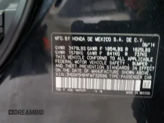 2015 Honda Fit EX-L with VIN 3HGGK5H84FM732686, listed as a Copart auction lot 62512675 with 94,795 mi miles and Clean title. Bid and sale history available at DreamBid. Image 14.