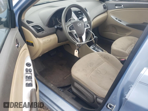 2012 Hyundai Accent GLS with VIN KMHCU4AE2CU185101, listed as a Copart auction lot 51101345 with 126,835 mi miles and Salvage Title. Bid and sale history available at carsss.com. Image 8.