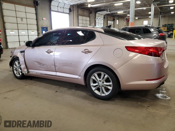 2013 Kia Optima EX with VIN 5XXGN4A72DG184011, listed as a Copart auction lot 54006235 with 0 mi miles and Salvage Title. Bid and sale history available at carsss.com. Image 2.
