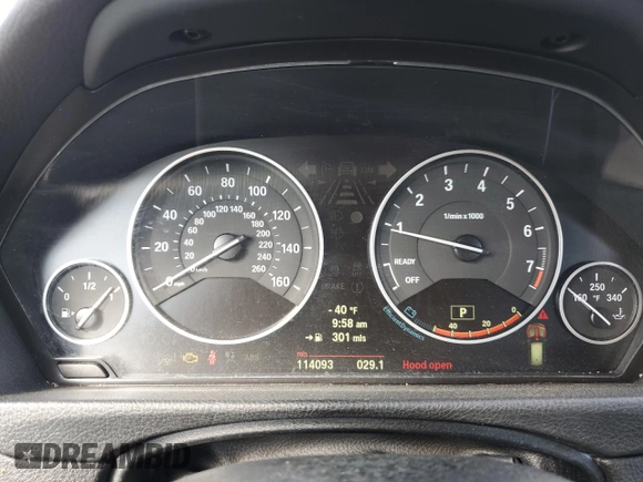 2014 BMW 3 Series 328i xDrive with VIN WBA3G7C51EF186447, listed as a Copart auction lot 51299955 with 114,093 mi miles and Salvage Title. Bid and sale history available at carsss.com. Image 9.