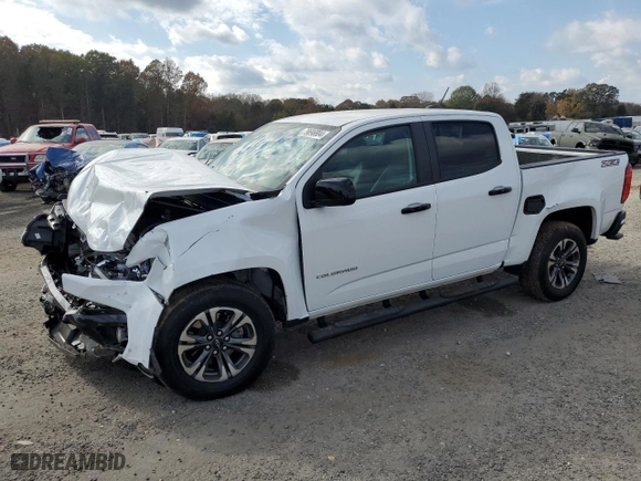 2021 Chevrolet Colorado 2WD Z71 with VIN 1GCGSDEN6M1185112, listed as a Copart auction lot 79696804 with 63,742 mi miles and Salvage Title. Bid and sale history available at carsss.com. Image 1.