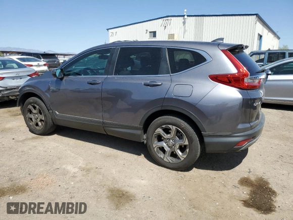 2019 Honda CR-V EX-L with VIN 5J6RW2H85KL001362, listed as a Copart auction lot 52112505 with 57,004 mi miles and Salvage Title. Bid and sale history available at carsss.com. Image 2.