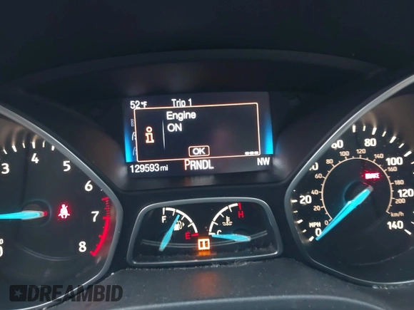 2015 Ford Focus SE with VIN 1FADP3F21FL376579, listed as a IAAI auction lot 41972088 with 129,593 mi miles. Bid and sale history available at carsss.com. Image 7.