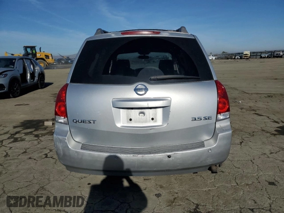 2004 Nissan Quest SE with VIN 5N1BV28U54N332257, listed as a Copart auction lot 83901234 with 119,401 mi miles and Salvage Title. Bid and sale history available at carsss.com. Image 6.