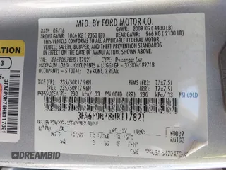 2017 Ford Fusion SE with VIN 3FA6P0H78HR117821, listed as a IAAI auction lot 41870448 with 180,222 mi miles. Bid and sale history available at carsss.com. Image 9.