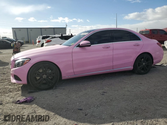 2018 Mercedes-Benz C with VIN 55SWF4JB4JU278062, listed as a Copart auction lot 47644345 with 12,968 mi miles and Salvage Title. Bid and sale history available at carsss.com. Image 1.